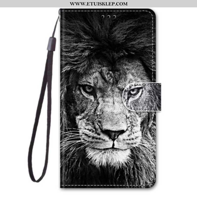 Etui Folio do Sony Xperia 1 IV z Łańcuch Smycz Lew